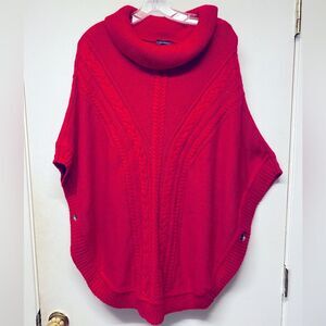 Talbots Cowl Neck Poncho Type Sweater Size S Cotton Blend